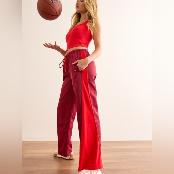Altar'd State Pants - Altar’d State Red Relaxed Route Wide Leg Athletic Pants Size XL